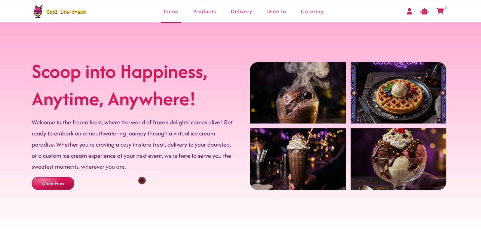 Cool Ice-cream – Creamery & Cafe Website